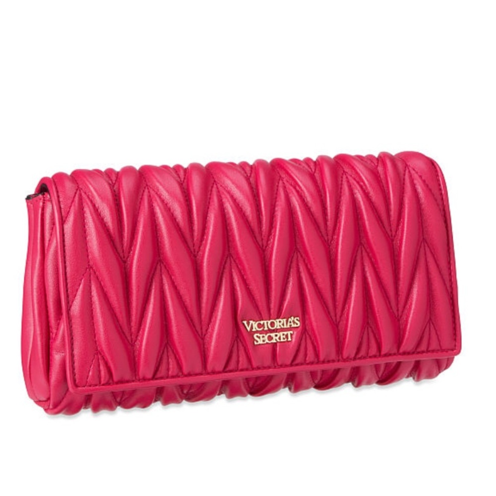 NWT VICTORIAS SECRET PINK QUILTED UPTOWN CLUTCH